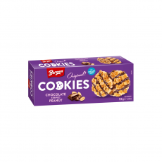 Bergen Chocolate Striped Peanut Cookies 125g Coopers Candy