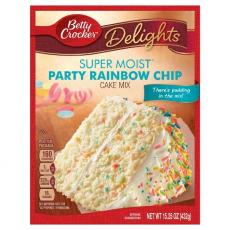 Betty Crocker Super Moist Rainbow Chip Cake Mix 432g Coopers Candy