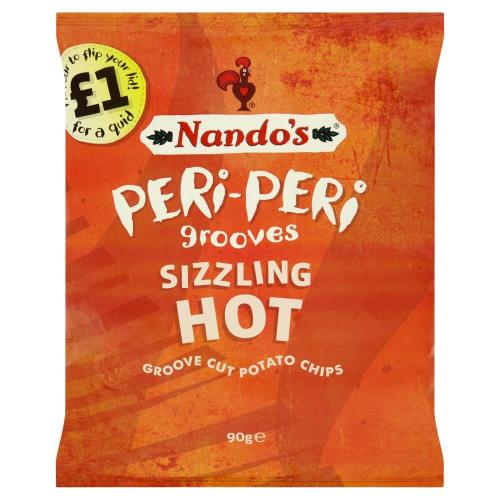 Köp Nandos PeriPeri Grooves Sizzling Hot Groove Chips 90g hos Coopers