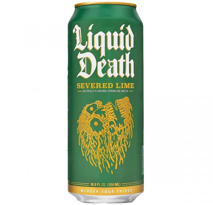 Köp Liquid Death Sparkling Water Severed Lime 500ml hos Coopers Candy