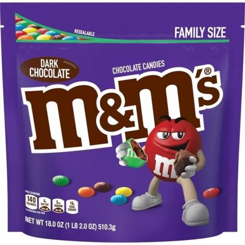 M&Ms Dark Chocolate Family Size 510g Coopers Candy