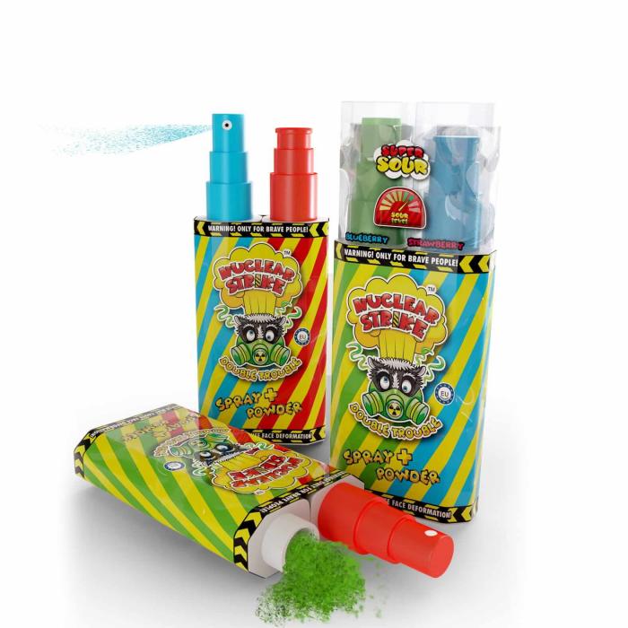 Köp Nuclear Strike Double Trouble Super Sour 20g (1st) hos Coopers Candy