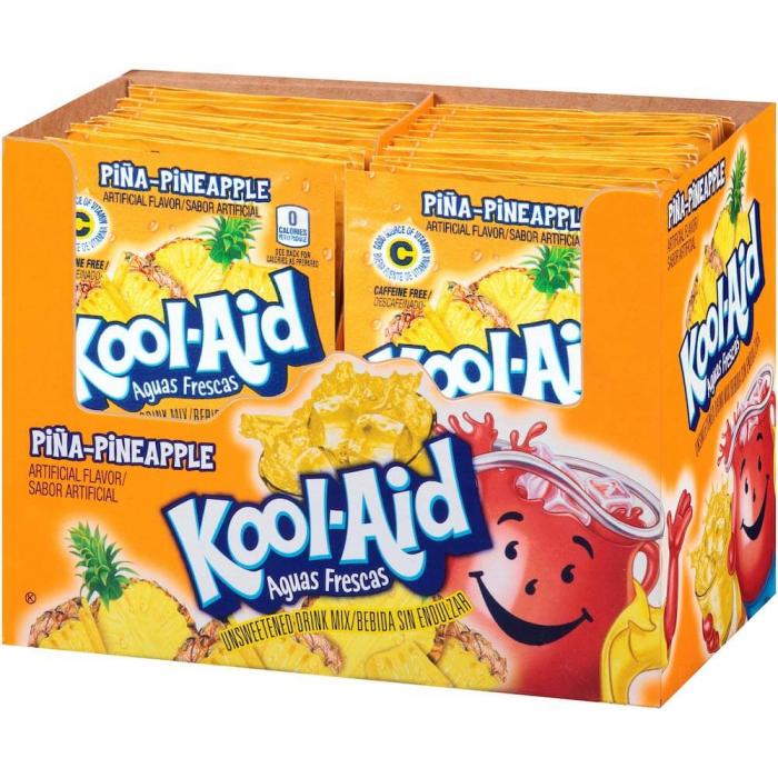 Köp KoolAid Soft Drink Mix Pineapple 3.96g x 48st hos Coopers Candy