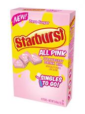 Starburst Singles To Go Zero Sugar 6-pack - All Pink Strawberry Coopers Candy