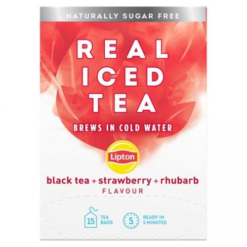 Köp Lipton Real Iced Tea Strawberry & Rhubarb hos Coopers Candy