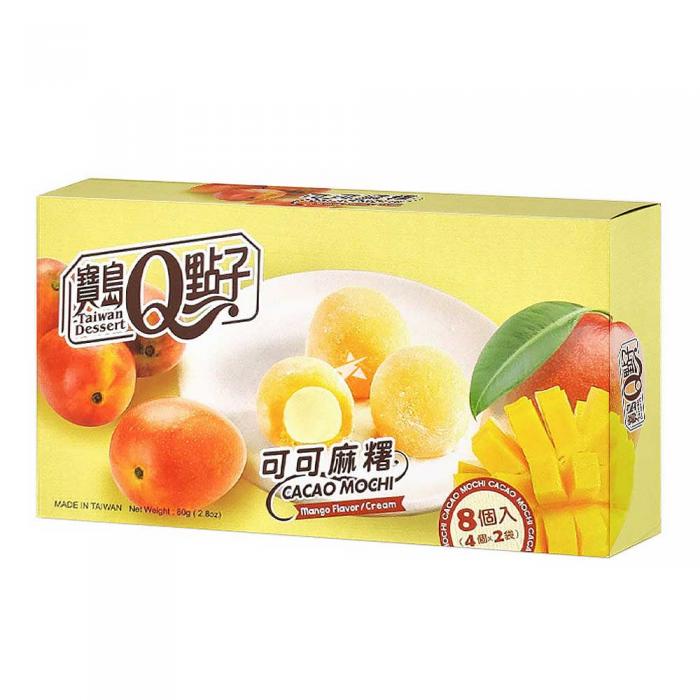 Köp Taiwan Dessert - Mochi Cacao Mango Flavour 80g hos Coopers Candy