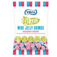 Vidal Mini Jelly Bombs Blackcurrant & Raspberry 80g Coopers Candy