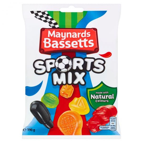 Köp Maynards Bassetts Sports Mix 190g hos Coopers Candy