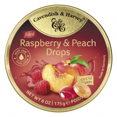 Cavendish & Harvey Raspberry Peach Drops 175g Coopers Candy