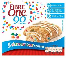 Fibre 1 Birthday Cake Squares 120g Coopers Candy
