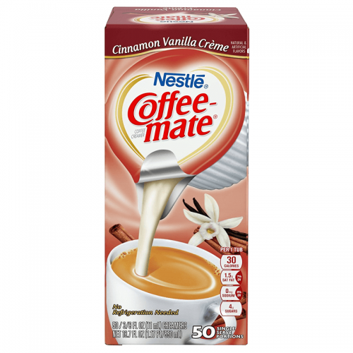 Köp CoffeeMate Liquid Creamer Singles Cinnamon Vanilla hos Coopers Candy