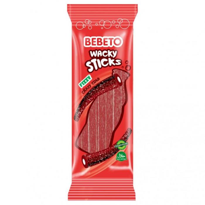 Köp Bebeto Wacky Sticks - Fizzy Cola 180g hos Coopers Candy