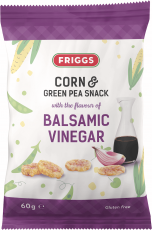 Friggs Corn & Green Pea Snack Balsam Vinegar 60g Coopers Candy