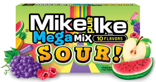 Mike and Ike Mega Mix Sour 142g Coopers Candy
