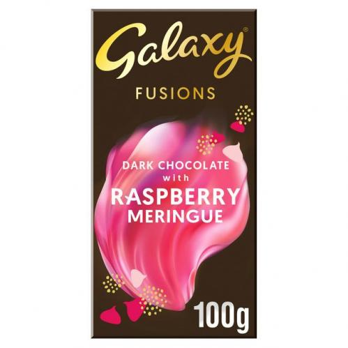 Galaxy Fusions Dark Chocolate Raspberry Meringue 100g Coopers Candy