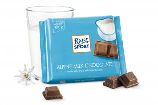 Ritter Sport Alpine Mjölkchoklad 100g Coopers Candy