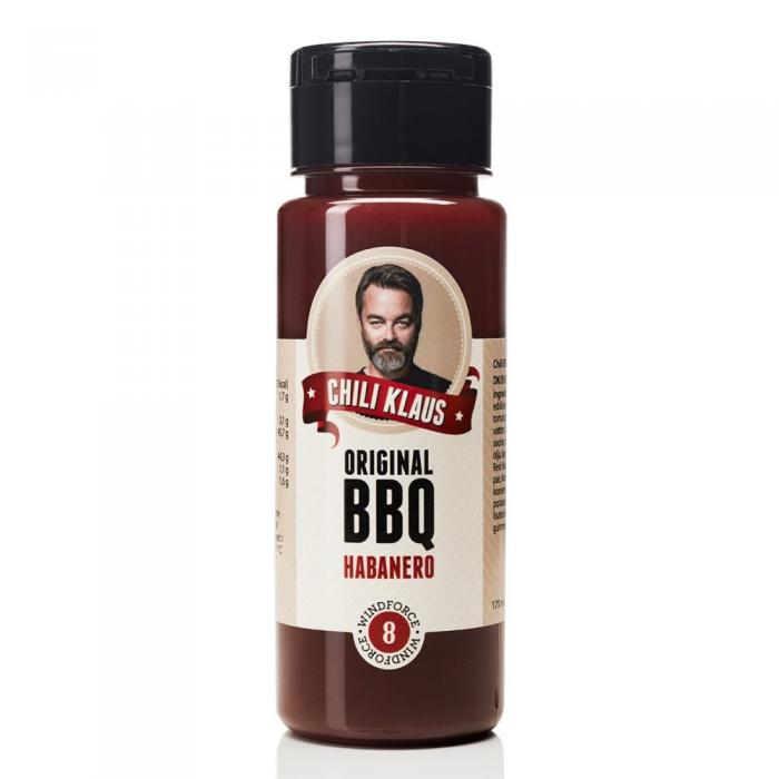 Köp Chili Klaus BBQ Habanero Vindstyrke 8 250ml hos Coopers Candy