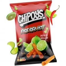 Chipoys Fire Red Hot Tortilla Chips 113g Coopers Candy