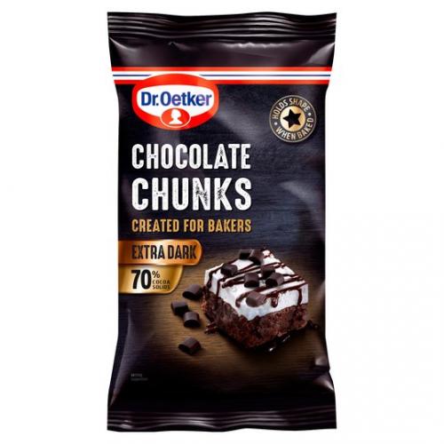 Dr. Oetker Extra Dark Chocolate Chunks 100g (BF: 2024-05-31) Coopers Candy
