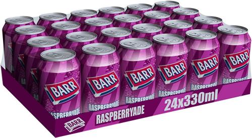 Köp Barr Raspberryade 33cl x 24st (helt flak) hos Coopers Candy