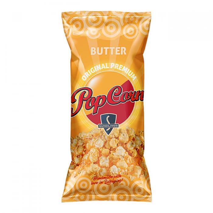Köp Sundlings Popcorn Butter 100g hos Coopers Candy
