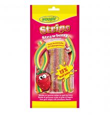 Woogie Sour Strawberry Strips 80g Coopers Candy