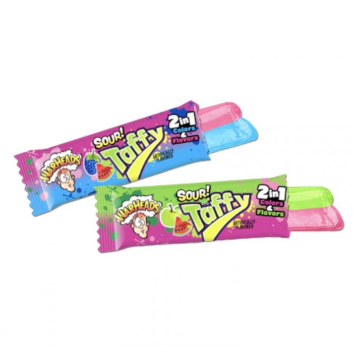 Köp Warheads Sour Taffy 2in1 Chewy Bar 42g (1st) hos Coopers Candy