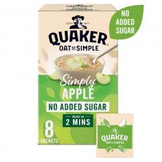 Quaker Oat so Simple No Added Sugar Apple 271g Coopers Candy