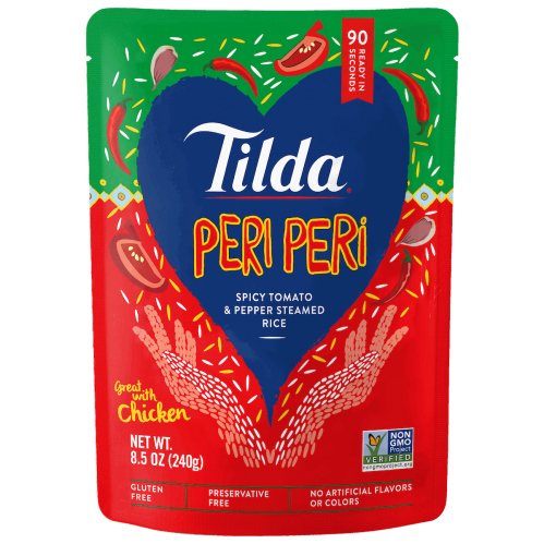 Tilda Steamed Peri Peri Rice 250g Coopers Candy