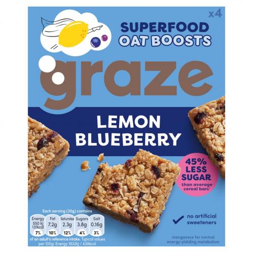 Graze Lemon Blueberry Oat Boost 120g Coopers Candy