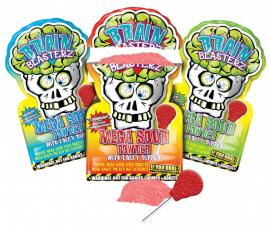 Brain Blasterz Sour Powder and Lollipop godis 10g Coopers Candy