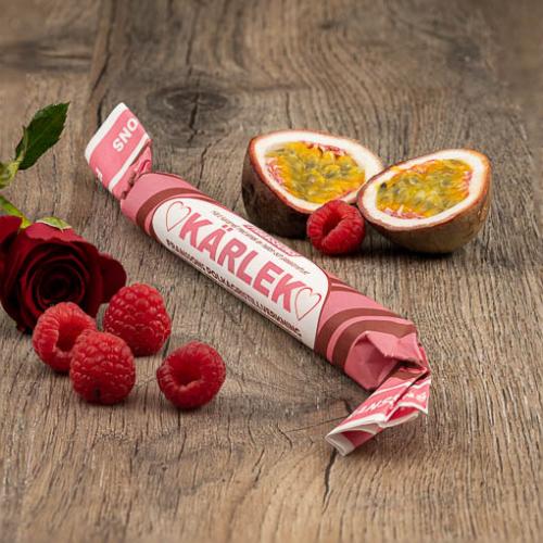 Franssons Polkagris Krlek (Hallon/Passionsfrukt) 50g Coopers Candy