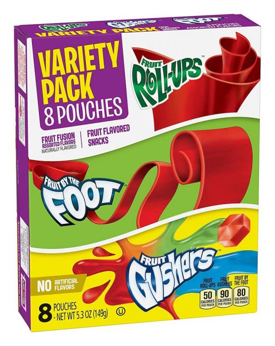 Köp Fruit RollUps Fruit by the Foot & Fruit Gushers Variety Pack