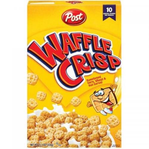 Köp Post Waffle Crisp Cereal 326g hos Coopers Candy