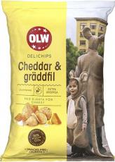 OLW Delichips Cheddar & Gräddfil 150g Coopers Candy