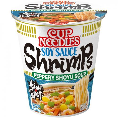 Nissin Cup Noodles Soy Sauce Shrimp 63g Coopers Candy