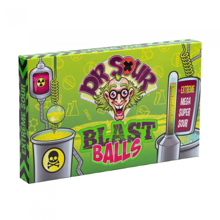 Köp Dr Sour Blast Balls 90g hos Coopers Candy