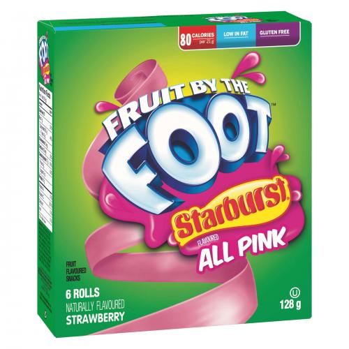 Köp Fruit By The Foot Starburst All Pink 128g hos Coopers Candy