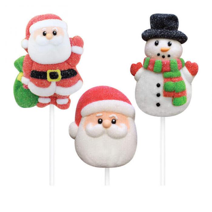 Köp Christmas Marshmallow Lollipop 45g (1st) hos Coopers Candy