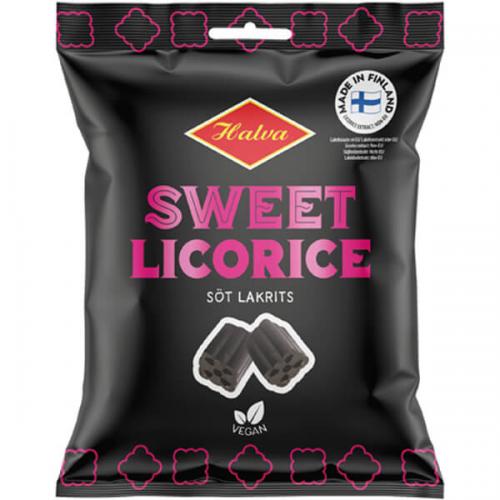 Köp Halva Sweet Licorice 80g (BF 20240103) hos Coopers Candy
