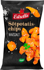 Estrella Sötpotatischips Havssalt 90g Coopers Candy