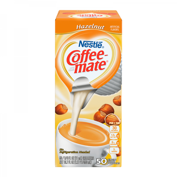 Köp CoffeeMate Liquid Creamer Singles Hazelnut hos Coopers Candy