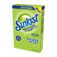 Sunkist Lemon Lime Zero Sugar Singles to Go 6-pack 15g Coopers Candy