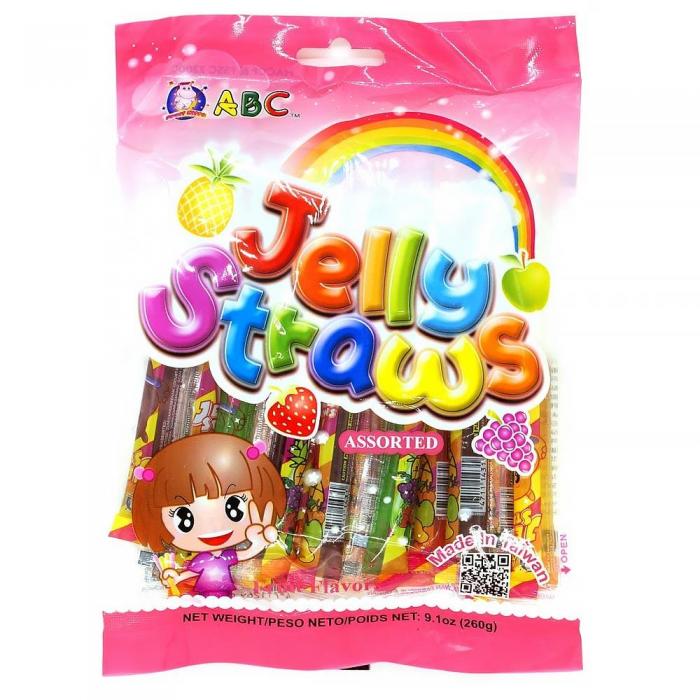Köp ABC Jelly Straws Assorted Fruit 260g hos Coopers Candy
