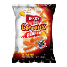 Herrs Carolina Reaper Crunchy Cheestix 227g (BF: 2023-09-04) Coopers Candy