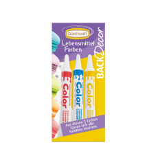 Gunthart Food Colouring 3-pack Blue, Yellow, Red 30g Coopers Candy