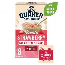 Quaker Oat so Simple No Added Sugar Strawberry 260g Coopers Candy