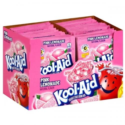 Köp KoolAid Soft Drink Mix Pink Lemonade x 48st (hel låda) hos