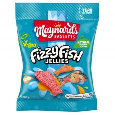 Maynards Bassetts Fizzy Fish Sweets Bag 160g Coopers Candy
