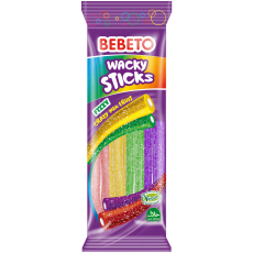 Bebeto Wacky Sticks - Fizzy Fruit Mix 180g Coopers Candy